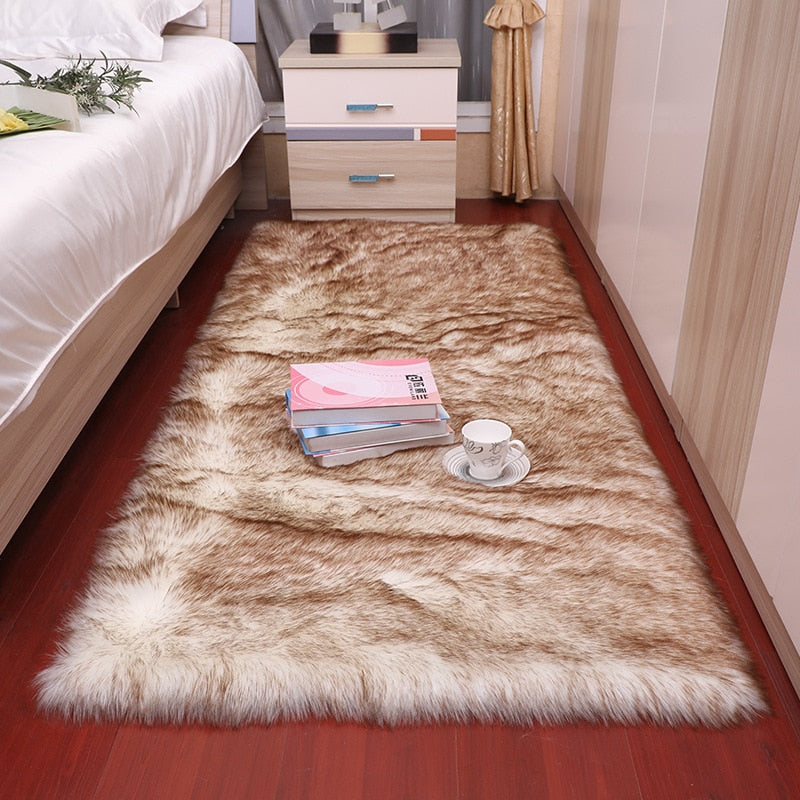 Tapete para Sala Retangular Peludo Liso