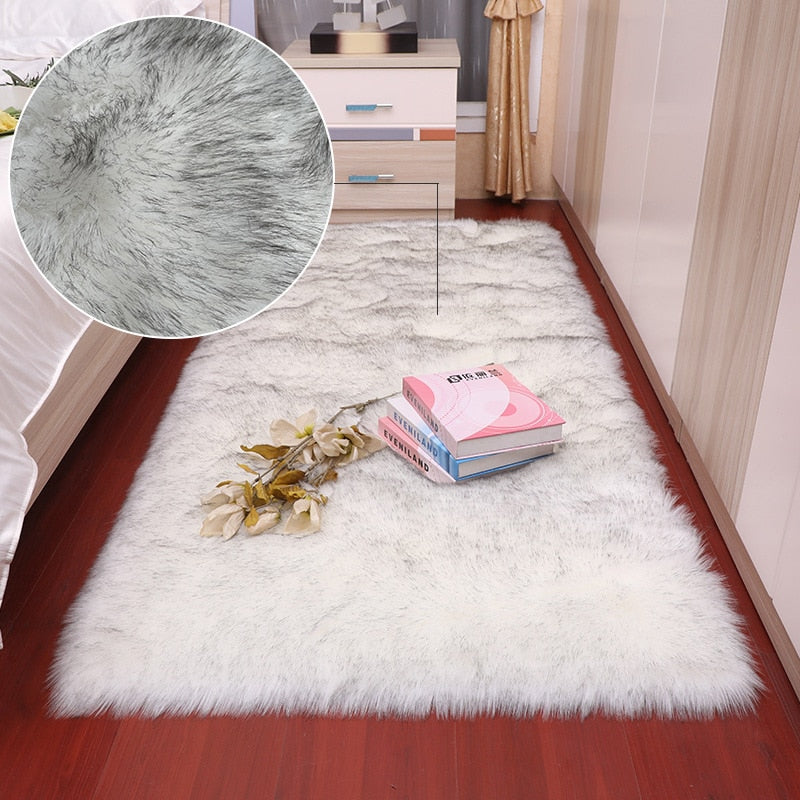 Tapete para Sala Retangular Peludo Liso