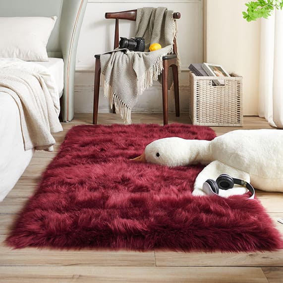 Tapete para Sala Retangular Peludo Liso