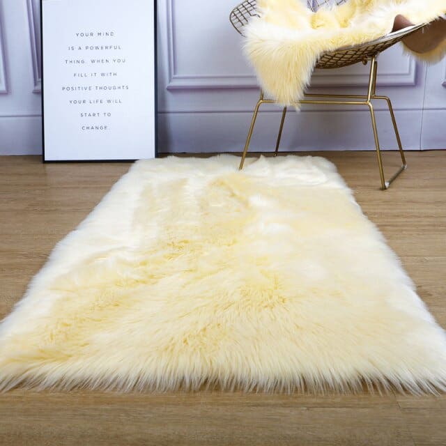Tapete para Sala Retangular Peludo Liso